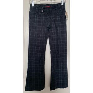 NWT Unionbay Y2K Plaid Flared Pants Juniors Size 1